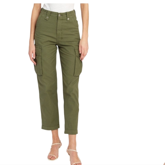 KSUBI Womens Army Green High Rise Interlude Ankle Cargo Pants Size Medium - Picture 14 of 14